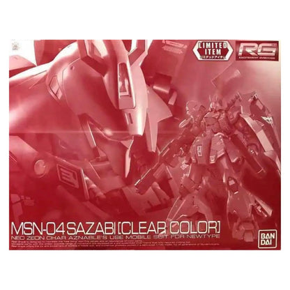 Bandai: Gunpla - MSN-04 Sazabi (Clear Color) Real Grade [RG] 1/144 Model Kit