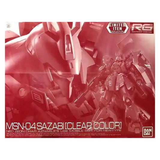 Bandai: Gunpla - MSN-04 Sazabi (Clear Color) Real Grade [RG] 1/144 Model Kit