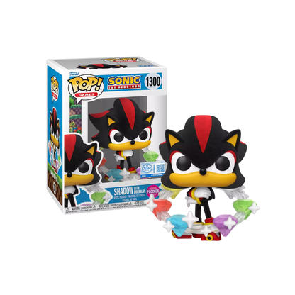 Funko Pop! Games: Sonic The Hedgehog - Shadow with Emeralds (Flocked) #1300 [Funko Special Edition] *PREORDER*