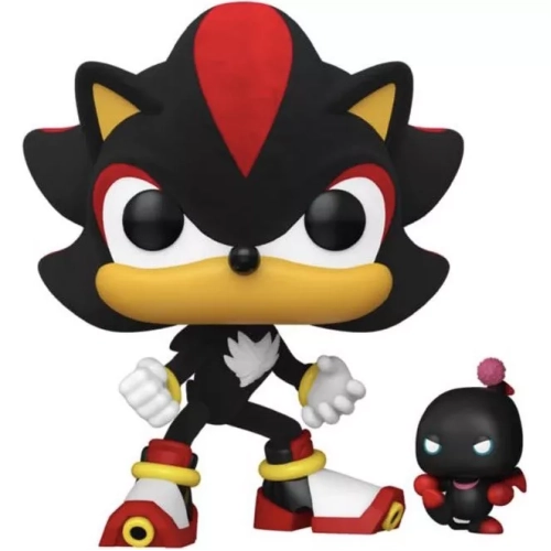Funko Pop! Games: Sonic The Hedgehog - Shadow with Dark Chao (Flocked) #1151 [Funko Special Edition - Toy Temple Exclusive]