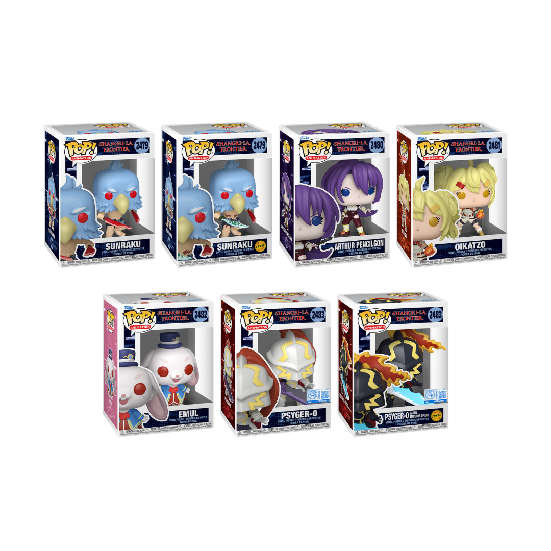 Funko Pop! Anime: Shangri-La Frontier - Sunraku / Arthur / Oikatzo / Emul / Psyger-0 [Exclusive] *PREORDER*