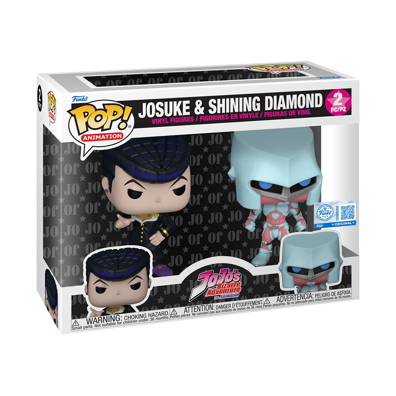 Funko Pop! Anime: Jojo's Bizarre Adventure - Josuke Higashikata / Yoshikage Kira / Koichi Hirose / Josuke & Shining Diamond 2pk *PREORDER*