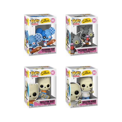 Funko Pop! Television: The Simpsons - Itchy #1945 / Scratchy #1946 / Bart #1947 / Homer #1948