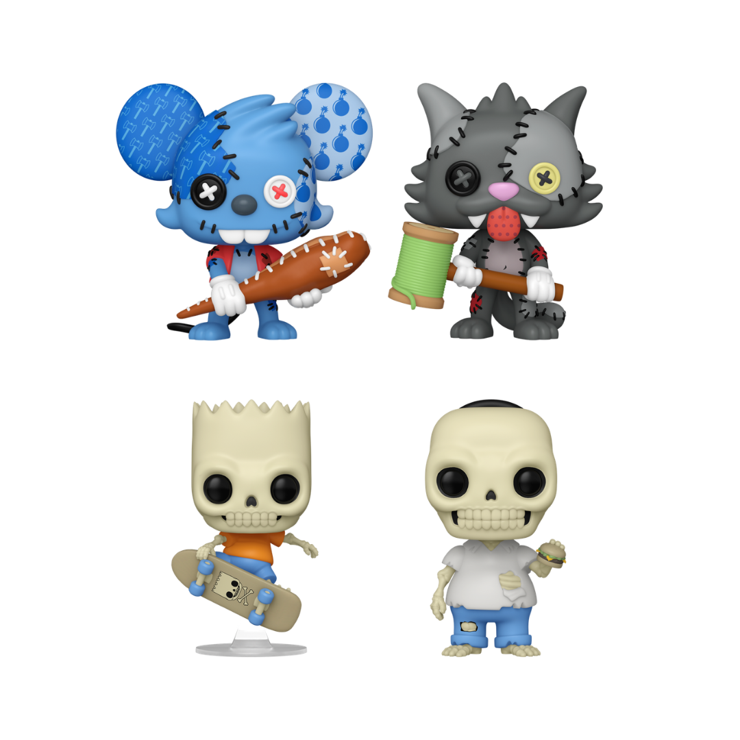 Funko Pop! Television: The Simpsons - Itchy #1945 / Scratchy #1946 / Bart #1947 / Homer #1948