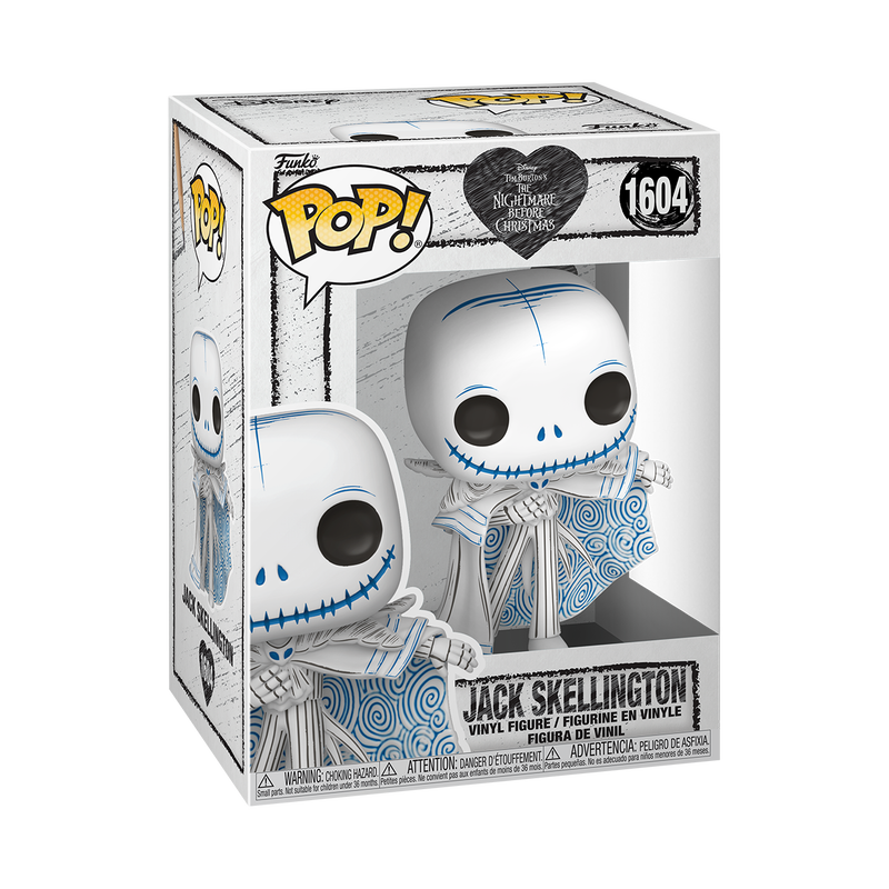 Funko Pop! Disney: The Nightmare Before Christmas (Sketched Deco) - Jack Skellington #1604 / Sally #1605 *PREORDER*