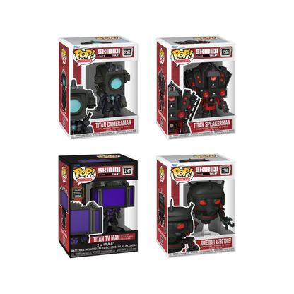 Funko Pop! Animation: Skibidi Toilet - Titan Cameraman / Titan Speakerman / Titan TV Man / Juggernaut Astro Toilet *PREORDER*