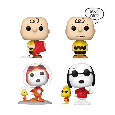 Funko Pop! Television: Peanuts - Charlie Brown #1678 / Charlie Brown #1677 / Snoopy #1679 / Joe Cool #1680