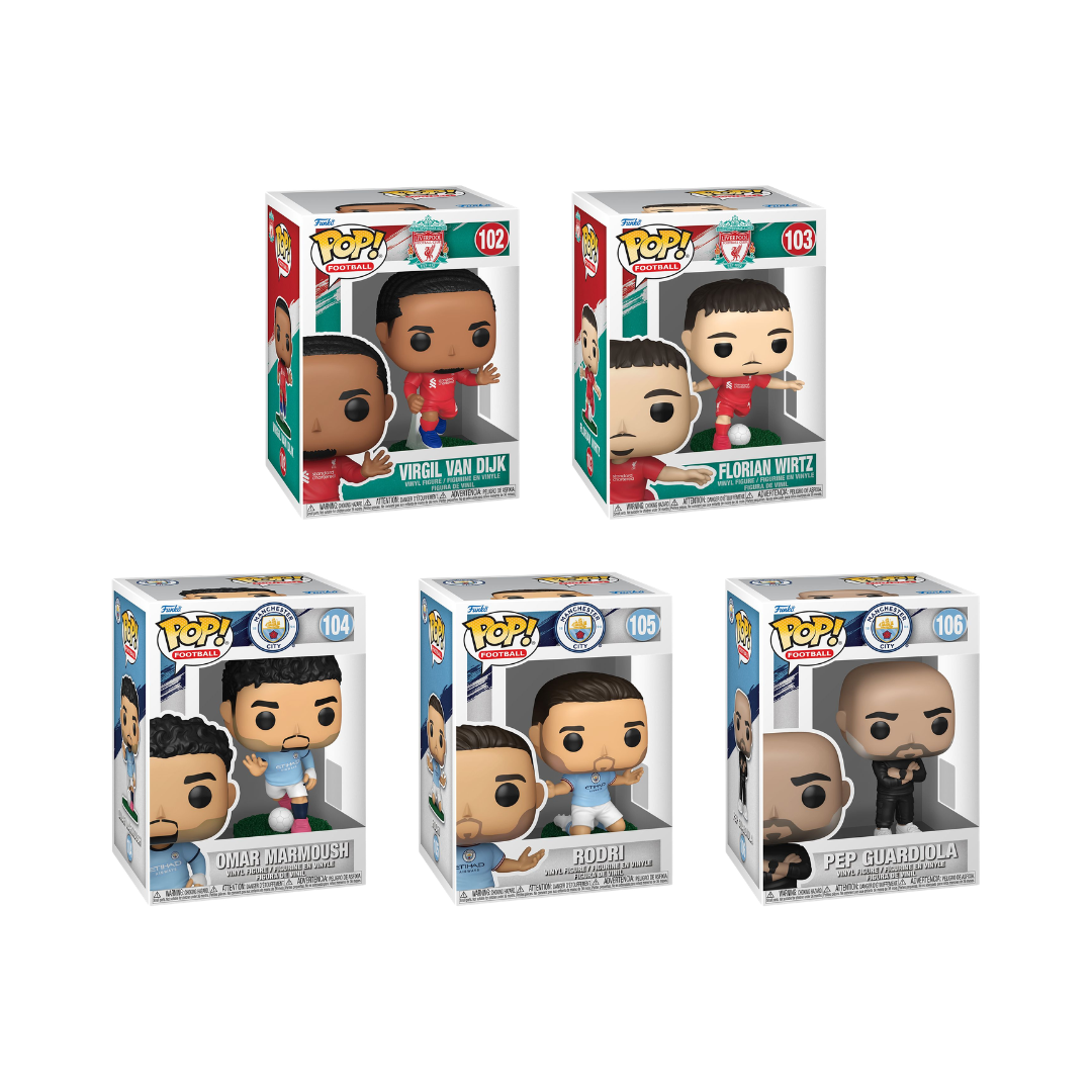 Funko Pop! Sports: Football (Soccer) - Virgil Van Dijk / Florian Wirtz / Omar Marmoush / Rodri / Pep Guardiola *PREORDER*