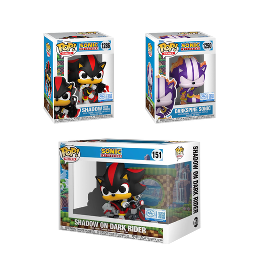Funko Pop! Games: Sonic The Hedgehog - Shadow with Wings / Darkspine Sonic / Shadow On Dark Rider *PREORDER*