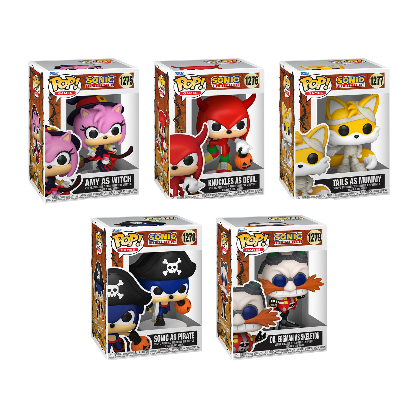 Funko Pop! Games: Sonic The Hedgehog (Halloween) - Amy / Knuckles / Tails / Sonic / Dr. Eggman *PREORDER*