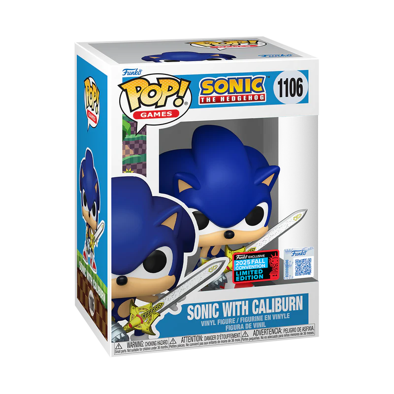 Funko Pop! Games: Sonic the Hedgehog - Sonic with Caliburn #1106 [Shared Convention Sticker 2025 NYCC]