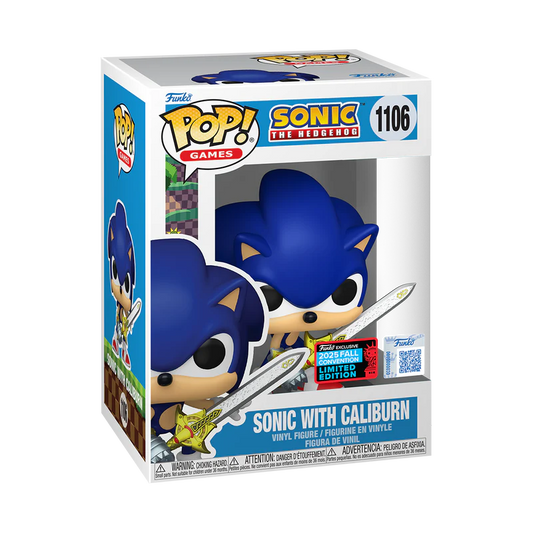 Funko Pop! Games: Sonic the Hedgehog - Sonic with Caliburn #1106 [Shared Convention Sticker 2025 NYCC]