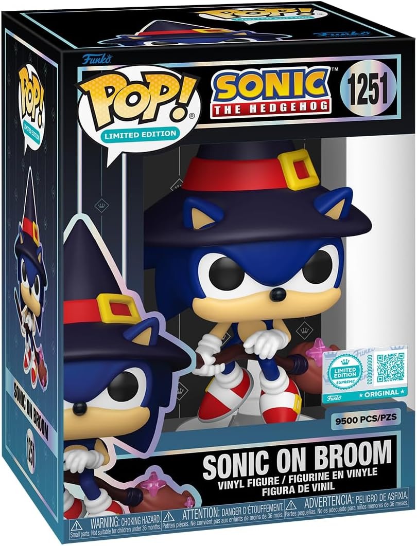 Funko Pop! Games: Sonic The Hedgehog - Sonic On Broom #1251 [Funko Limited Edition - 9,500pcs] *PREORDER*