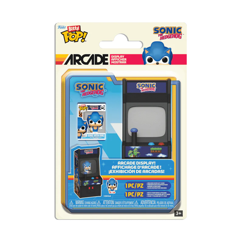 Funko Pop! Games: Sonic The Hedgehog - Sonic with Ring Bitty Pop! Arcade Cabinet