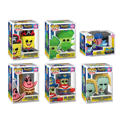 Funko Pop! Television: Spongebob Squarepants - Spongebob (Pirate) / Spongebob (Flying Dutchman) / Gary (Pirate) / Patrick (Pirate) / Mr. Krabs (Pirate) / Squidward (Pirate)