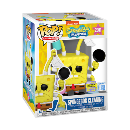 Funko Pop! Television: Spongebob Squarepants - Spongebob Cleaning #2001 [2025 SDCC Summer Convention Exclusive] *PREORDER*