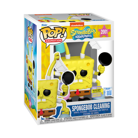 Funko Pop! Television: Spongebob Squarepants - Spongebob Cleaning #2001 [2025 SDCC Summer Convention Exclusive] *PREORDER*