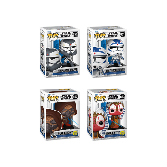 Funko Pop! Star Wars - Commander Wolffe / Arc Trooper Fives / Plo Koon / Shakk Ti *PREORDER*