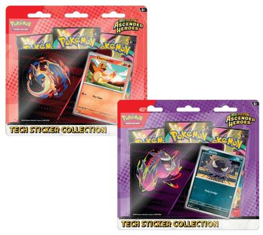 Pokemon TCG: Mega Evolutions - Ascended Heroes Tech Sticker Collection (Charmander / Gastly)