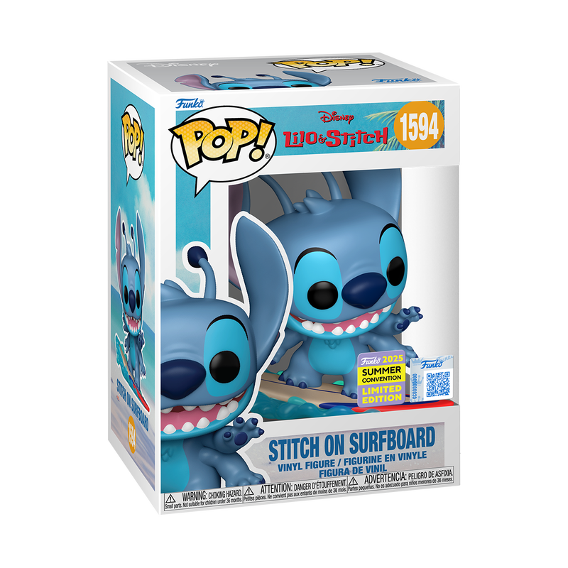 Funko Pop! Disney: Lilo & Stitch - Stitch On Surfboard #1594 [2025 SDCC Summer Convention Exclusive] *PREORDER*