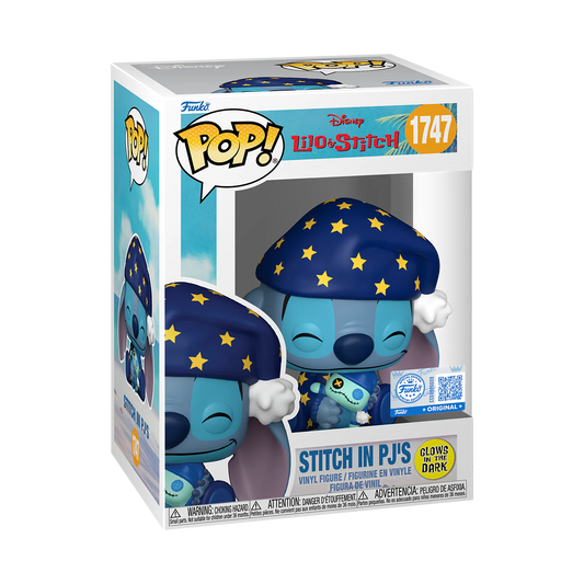 Funko Pop! Disney: Lilo & Stitch - Stitch In PJ's #1747 [Funko Special Edition - Glow-In-The-Dark (GITD)] *PREORDER*