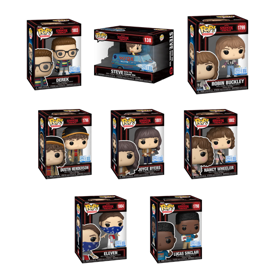 Funko Pop! Television: Stranger Things - Dustin / Steve with Van / Derek Turnbow / Robin / Nancy / Joyce / Lucas / Eleven [Funko Special Edition] *PREORDER*