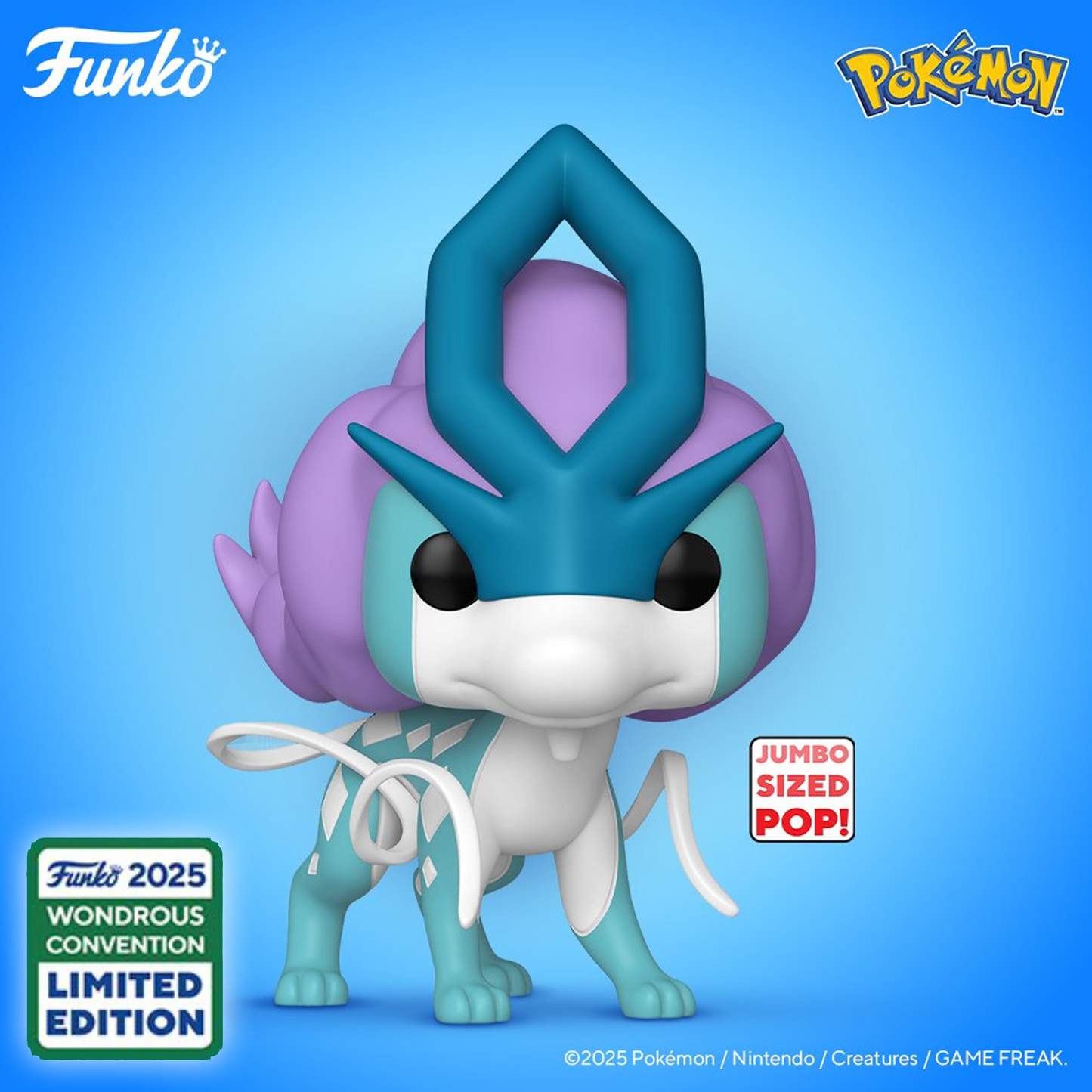 Funko Pop! Games: Pokemon - Jumbo 10" Suicune #1048 [2025 Wondrous Convention Exclusive]