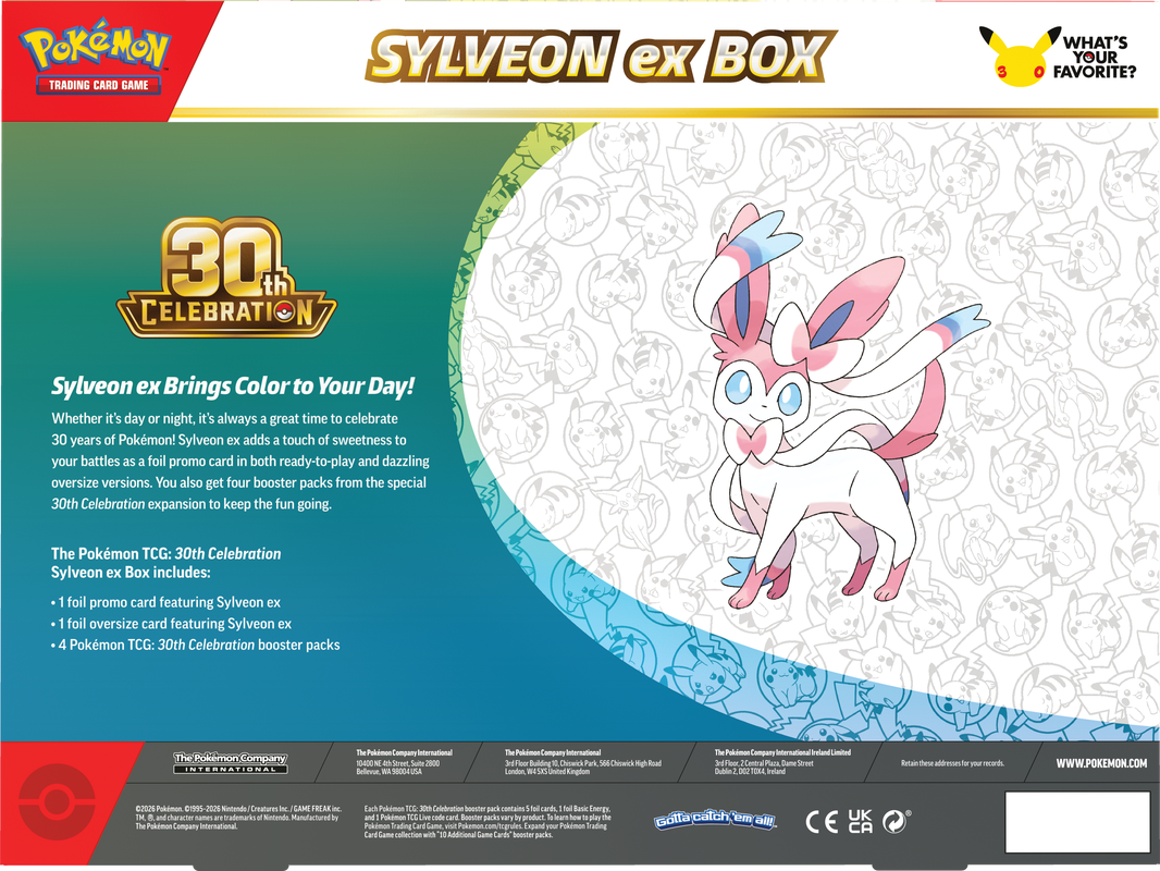 Pokemon TCG: 30th Celebration - Sylveon ex / Greninja ex Box Set *PREORDER*