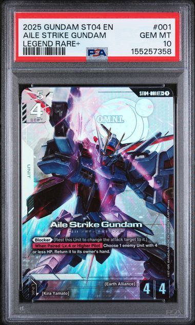 Gundam TCG - Alie Strike Gundam St04 LR+ PSA 10