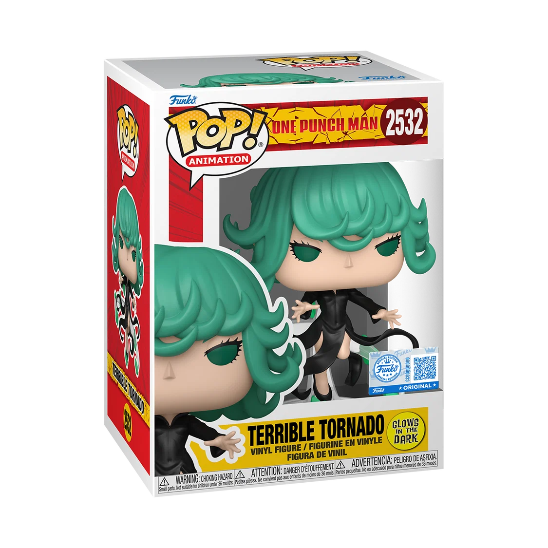 Funko Pop! Anime: One Punch Man - Terrible Tornado #2532 [Funko Special Edition - Glow-In-The-Dark (GITD)] *PREORDER*