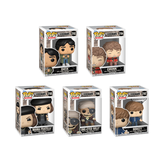 Funko Pop! Movies: The Goonies - Data / Chunk / Mama Fratelli / One-Eyed Willy / Mikey *PREORDER*