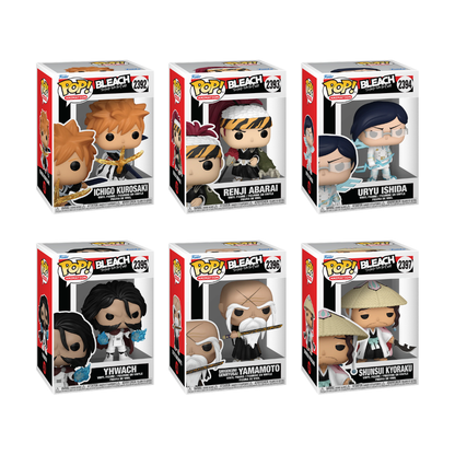 Funko Pop! Anime: Bleach (Thousand Years Blood War) - Ichigo Kurosaki / Renji Abarai / Uryu Ishida / Yhwach / Yamamoto / Shunsui Kyoraku *PREEORDER*
