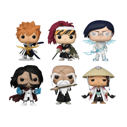 Funko Pop! Anime: Bleach (Thousand Years Blood War) - Ichigo Kurosaki / Renji Abarai / Uryu Ishida / Yhwach / Yamamoto / Shunsui Kyoraku *PREEORDER*