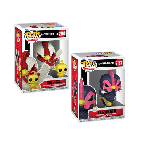Funko Pop! Animation: Rooster Fighter - Elizabeth #2163 / Keiji with Piyoko #2164 *PREORDER*