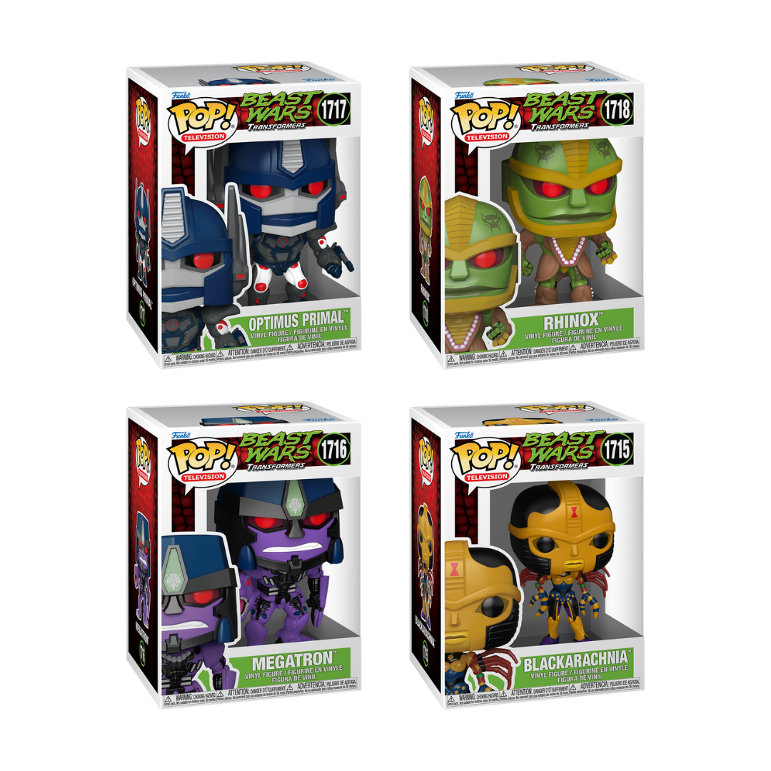 Funko Pop! Television: Transformers Beast Wars - Optimus Prime / Rhinox / Megatron / Blackarachnia