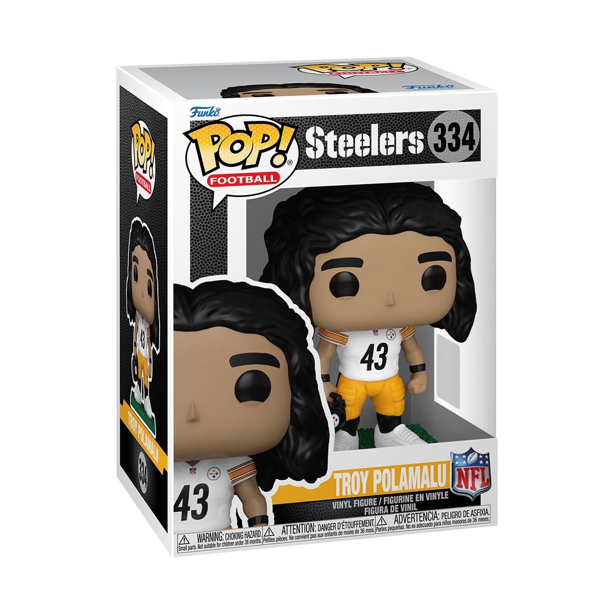 Funko Pop! Sports: NFL - Troy Polamalu (Steelers) #334
