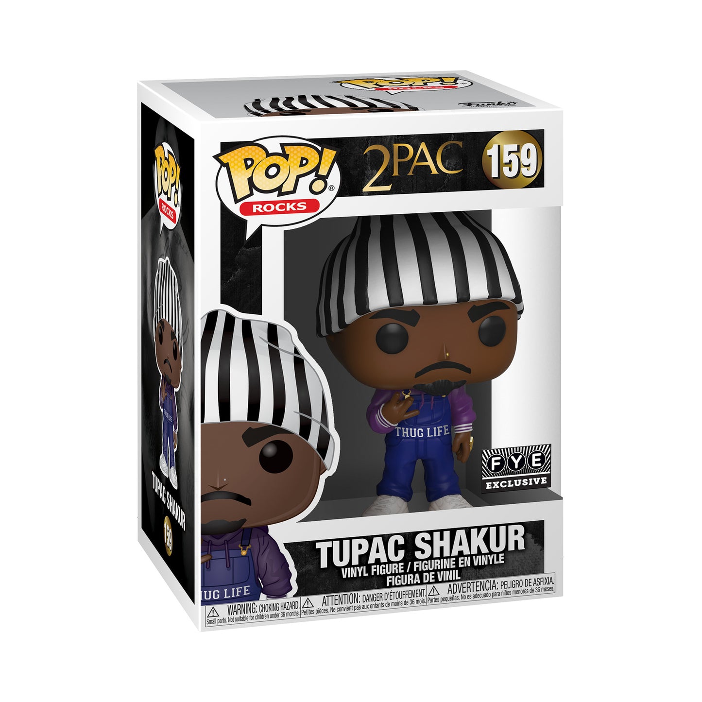 Funko Pop! Music: Rocks - Tupac Shakur #159 [FYE Exclusive] *IMPERFECT*