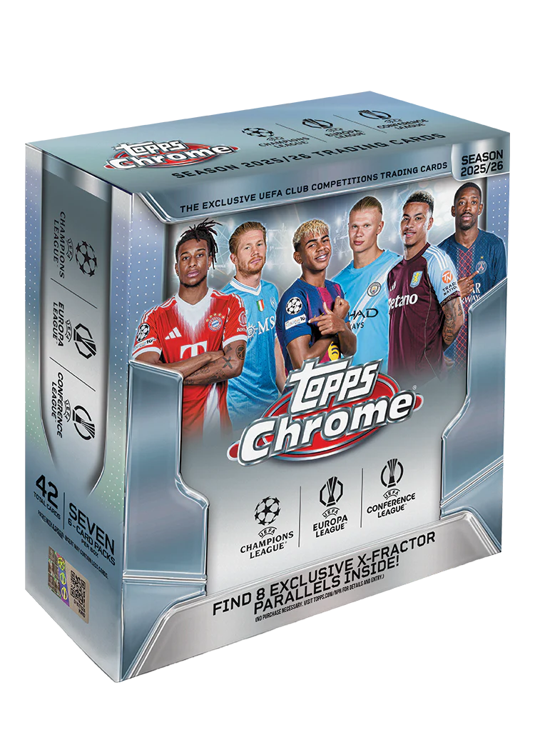 Topps: Chrome - 2025-26 UEFA Club Competitions Soccer Mega Box