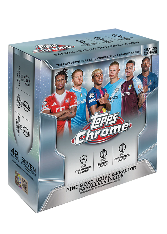 Topps: Chrome - 2025-26 UEFA Club Competitions Soccer Mega Box