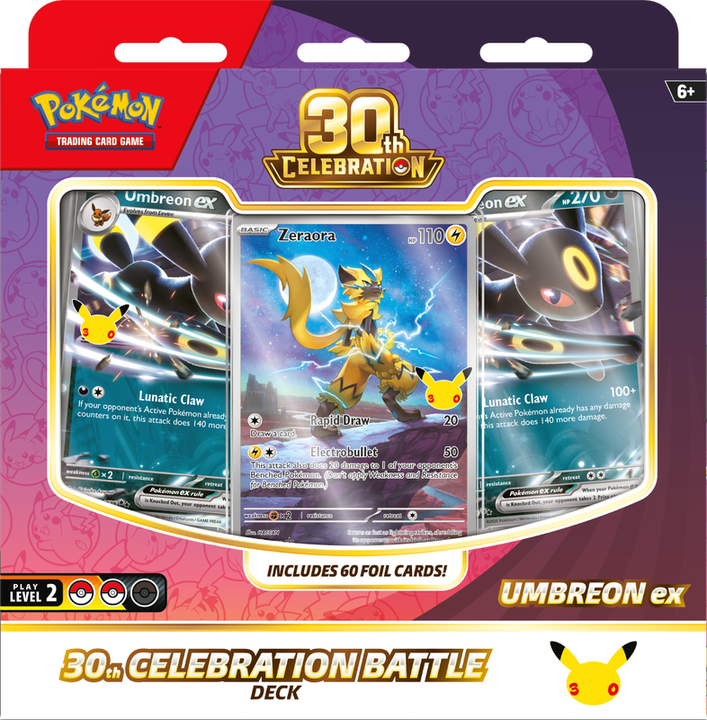 Pokemon TCG: 30th Celebration - Espeon ex / Umbreon ex Battle Deck *PREORDER*