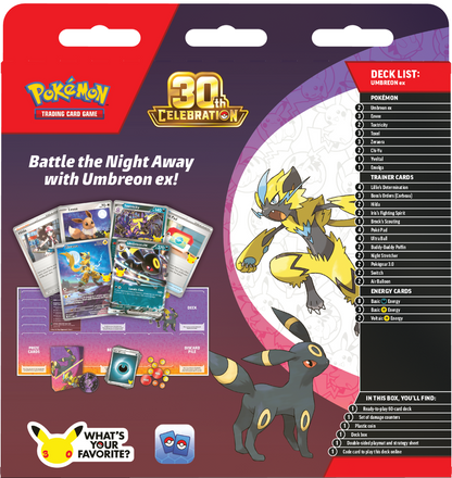 Pokemon TCG: 30th Celebration - Espeon ex / Umbreon ex Battle Deck *PREORDER*
