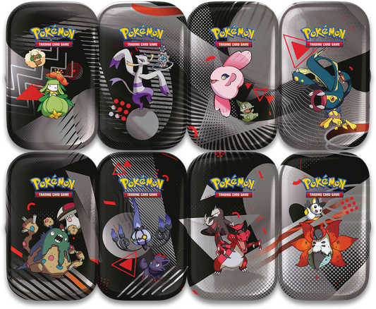 Pokemon TCG: Scarlet & Violet - Black Bolt & White Flare Unova Mini Tins Display Box *PREORDER*