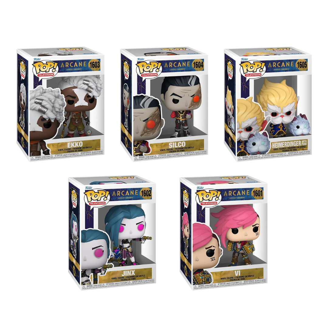 Funko Pop! Television: Arcane - Ekko / Silco / Heimerdinger with Poro / Jinx / Vi