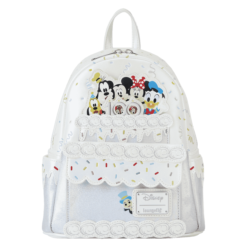 【Lounge Fly】Disney100 Anniversary Cake Mini Backpack LOUNGEFLY Disney100 Anniversary Celebration Cake Mini