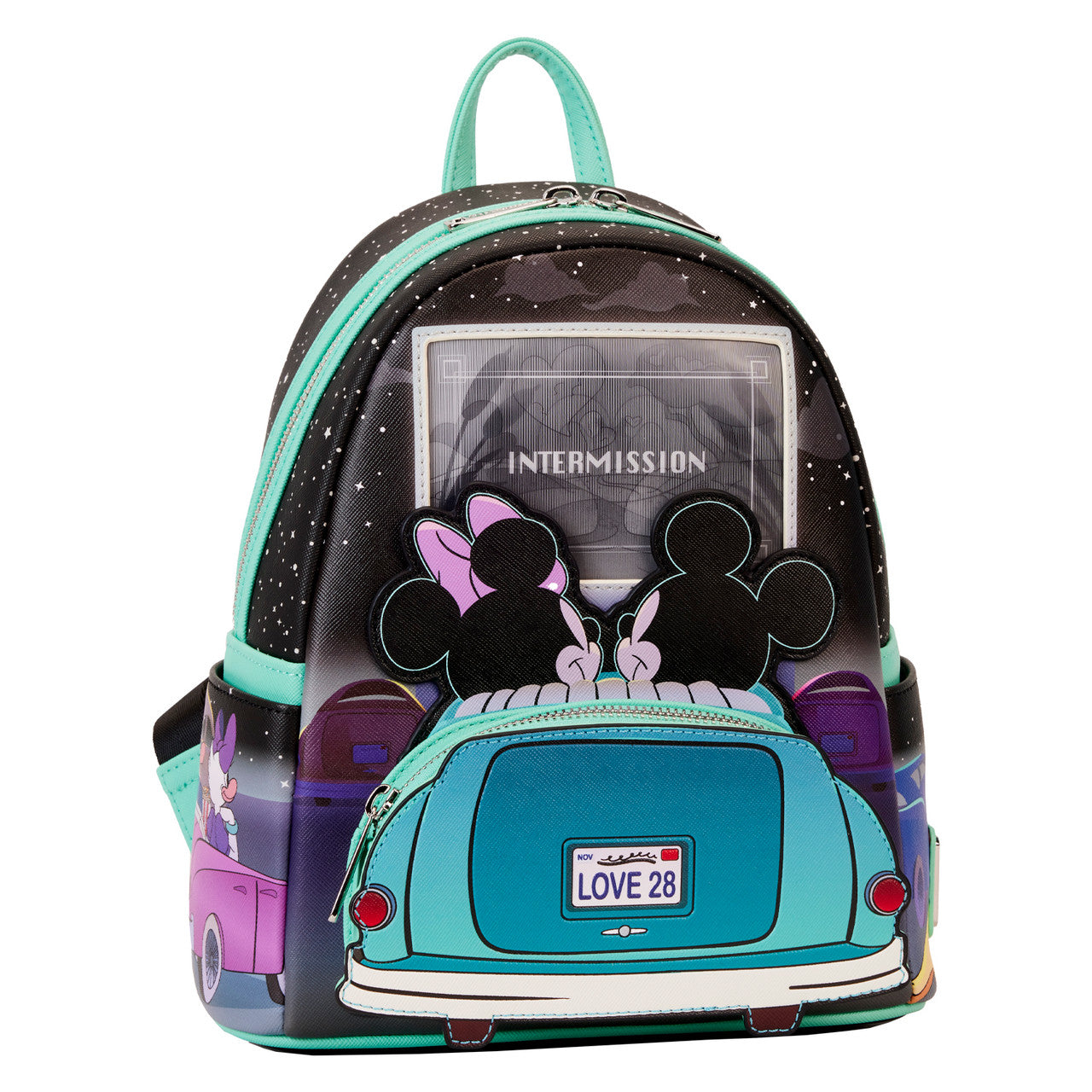 Loungefly Disney Mickey And Minnie Date Night Drive-In Mini Backpack
