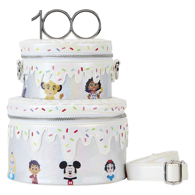LOUNGEFLY Disney 100 Anniversary Celebration Cake Crossbody Bag