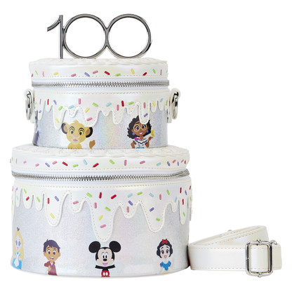 LOUNGEFLY Disney 100 Anniversary Celebration Cake Crossbody Bag