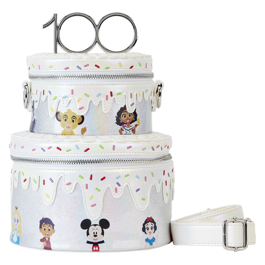 LOUNGEFLY Disney 100 Anniversary Celebration Cake Crossbody Bag