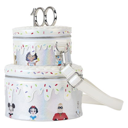LOUNGEFLY Disney 100 Anniversary Celebration Cake Crossbody Bag
