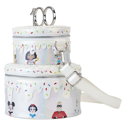 LOUNGEFLY Disney 100 Anniversary Celebration Cake Crossbody Bag